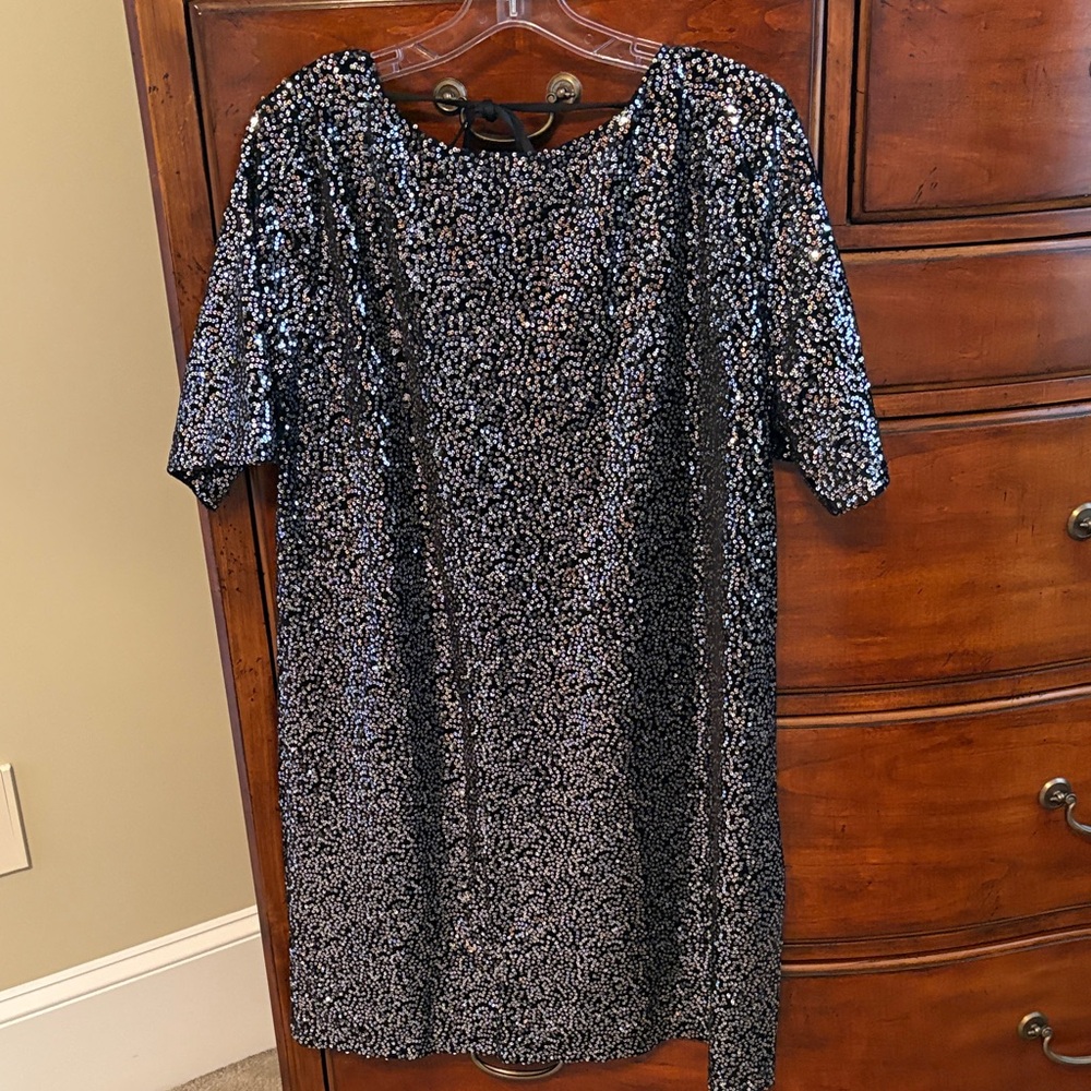 Wishlist Sparkling Black Sequin Mini Dress